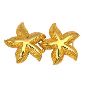 Dotty Smith Vintage Gold Tone Double Starfish Interlocking Belt Buckle Coastal